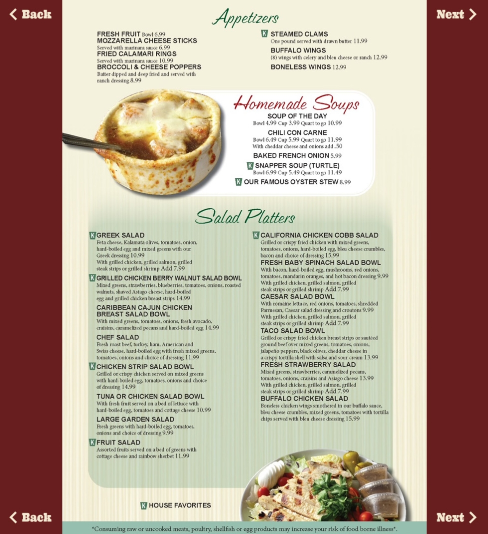 Restaurant Menus with Prices - Updated!, Food Menu Prices